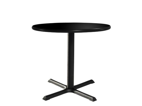 CECA-032 | 36" Round Cafe Table w/ Standard Black Base, Black Top -- Trade Show Furniture Rental